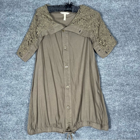 Matilda Jane Womens Medium Green Ambitious You Shawl Collar Floral Boho Vest Top - Picture 3 of 11